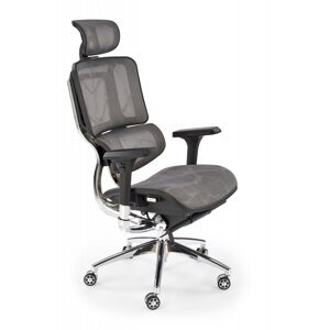 Kancelářská ergonomická židle ETHAN — síťovina, černá / šedá