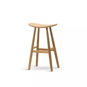 Židle GURU bar – bez opěrky, dub, výška 78 cm