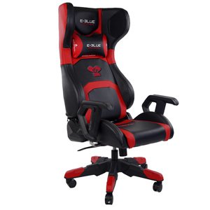 Herní židle E-Blue COBRA BLUETOOTH s reproduktory – černá/červená, umělá kůže