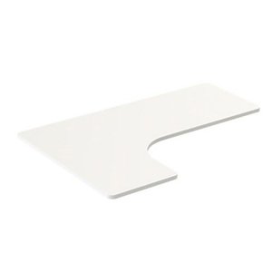 Deska stolu rohová ERGODESK CORNER— 160x110-60x2,5 cm, laminovaná dřevotříska, více barev bílá