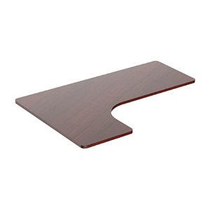 Deska stolu rohová ERGODESK CORNER— 160x110-60x2,5 cm, laminovaná dřevotříska, více barev ořech