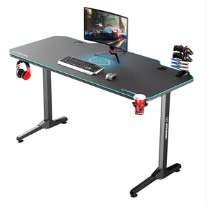 Herní stůl ULTRADESK FRAG BLUE – 140x66x76cm, se stojanem Ultradesk BEAM