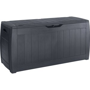 Zahradní úložný box HOLLYWOOD — 270L, plast, grafit