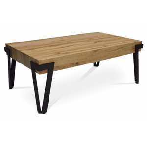 Konferenční stolek PAOK — 112x62x43, divoký dub, černý kov