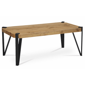 Konferenční stolek PAOK — 110x60x44, divoký dub, černý kov