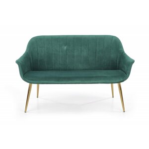 Designová pohovka ELEGANCE 2 XL — látka, tmavě zelená