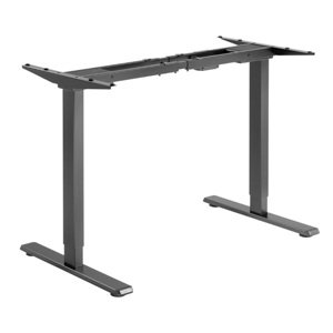 Elektricky výškově stavitelný rám stolu POWERTON – rozsah 500 mm, černá, 100 kg
