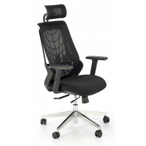 Kancelářská ergonomická židle GERONIMO — síť, černá