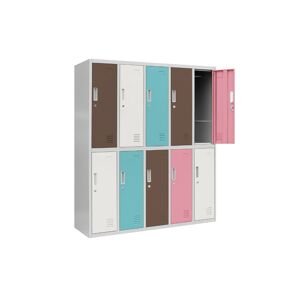 Kovová šatní škříň s 10 boxy Bartuś (1490)
