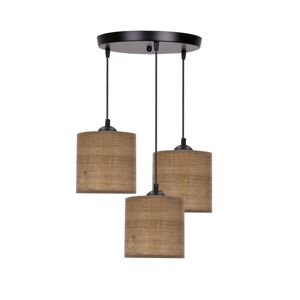Candellux - Závěsná lampa Legno 3x40W