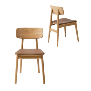 Jídelní židle Livo (38440203), imitace kůže, hnědá