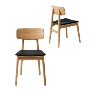 Jídelní židle Livo (38444201), imitace kůže, černá