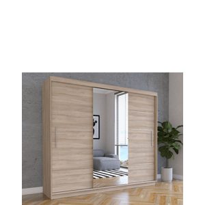 Posuvná šatní skříň se zrcadlem Alba 250 cm