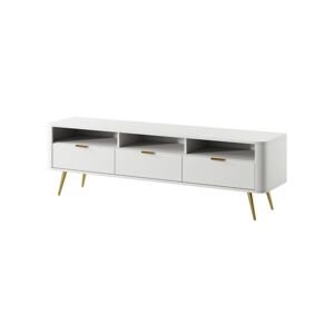 TV stolek Oval bílý, 162 cm