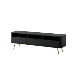 TV stolek Oval černý, 162 cm