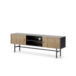 TV stolek Diva, černý mat, lamely, 155 cm