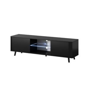 TV stolek Luna 01 LED černý, 140 cm