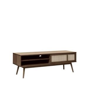 Dřevěná TV skříňka Barrali – 150 cm, tmavý dub (46732931)