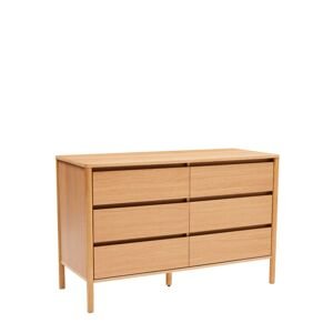 Komoda Blair se 6 zásuvkami (CD01), přírodní dub, 120 cm