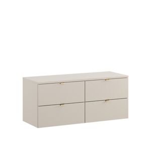 Dvojitá koupelnová skříňka pod umyvadlo 120 cm s deskou, sada Kašmír (SET-DC B 120CM)
