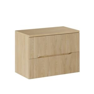 Skříňka pod umyvadlo 80 cm s drážkováním – dub Nordic (set-nc b cremona 80cm)